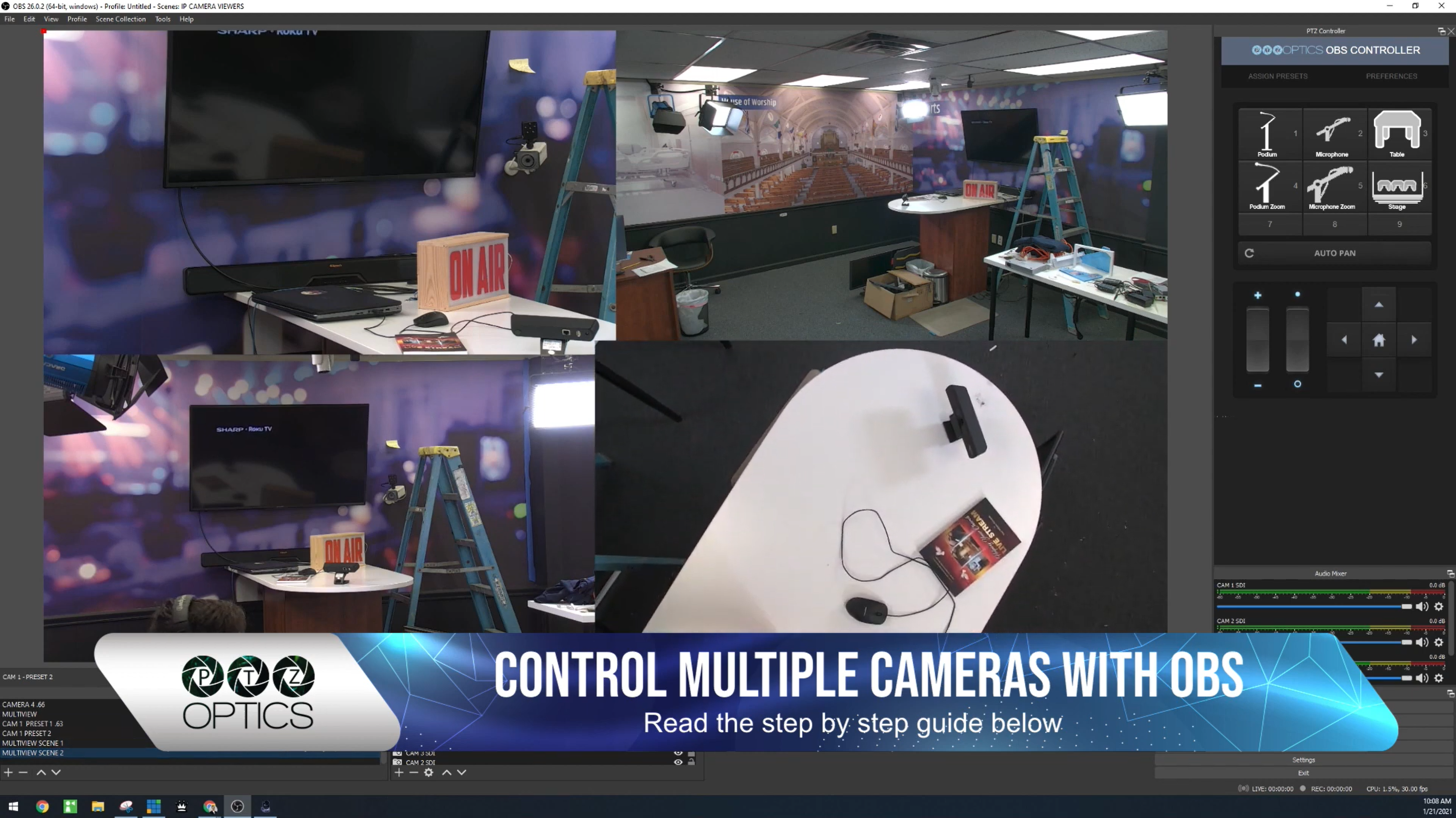 Control multiple cameras with OBS