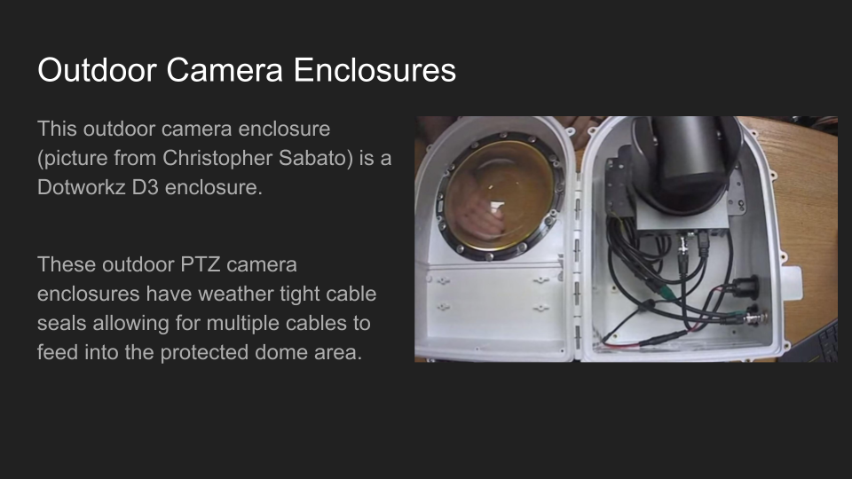 PTZ Camera Outdoor Enclosure for Live Streaming