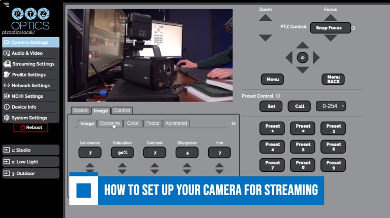 How to set up your camera for streaming - PTZOptics