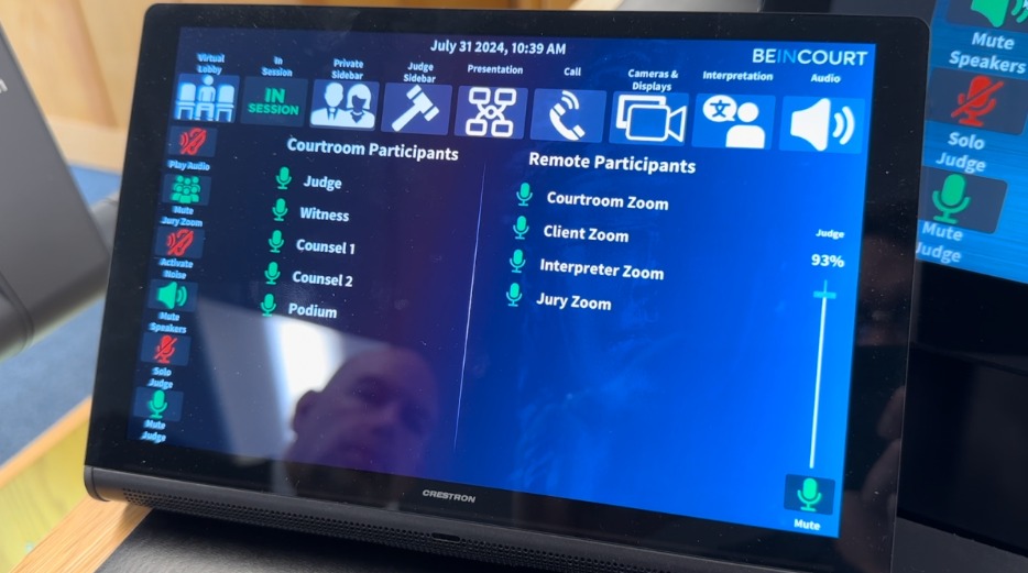 Courtroom Touch Screen AV System