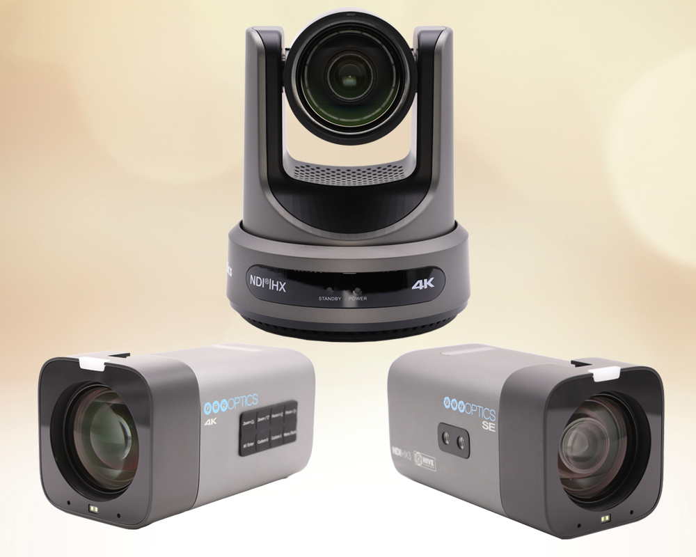 PTZOptics Move 4K, Studio SE, and Studio 4K cameras