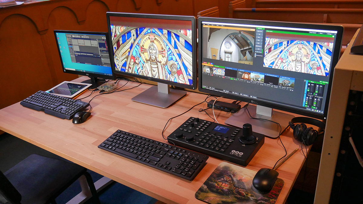 A house of worship's live streaming setup