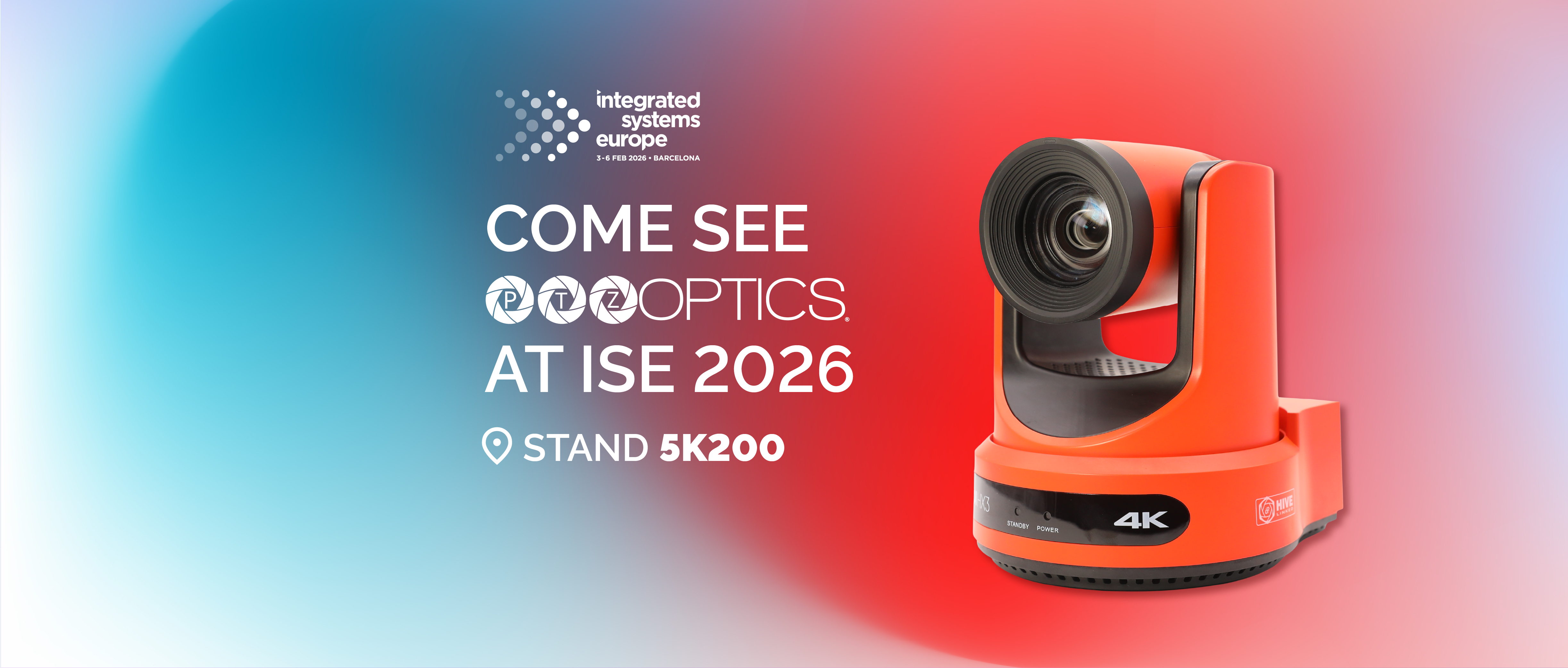 PTZOptics at ISE 2026 - Stand 5K200